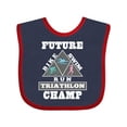 thumbnail image 1 of Inktastic Future Triathlon Champ Run Swim Boys or Girls Baby Bib, 1 of 4