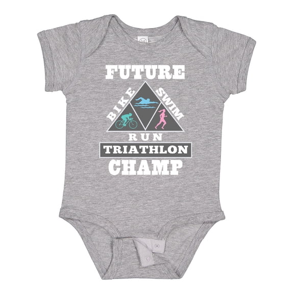 Inktastic Future Triathlon Champ Run Swim Boys or Girls Baby Bodysuit
