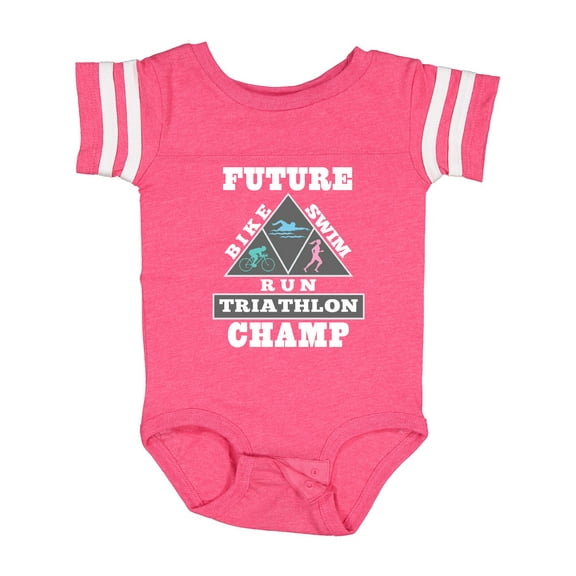 Inktastic Future Triathlon Champ Run Swim Boys or Girls Baby Bodysuit
