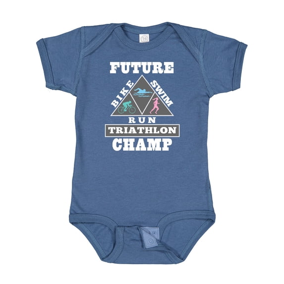 Inktastic Future Triathlon Champ Run Swim Boys or Girls Baby Bodysuit