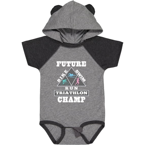Inktastic Future Triathlon Champ Run Swim Boys or Girls Baby Bodysuit