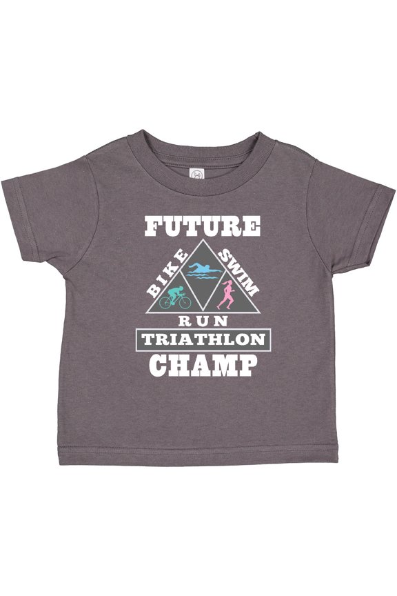 Future Triathlon Champ Run Swim Boys or Girls Toddler T-Shirt