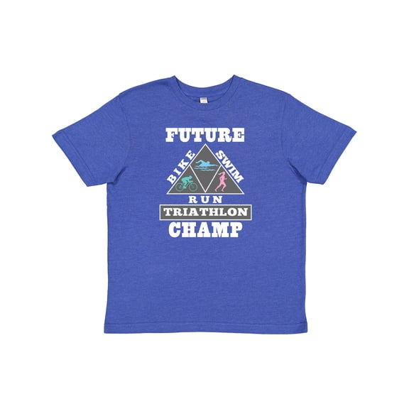 Inktastic Future Triathlon Champ Run Swim Youth T-Shirt