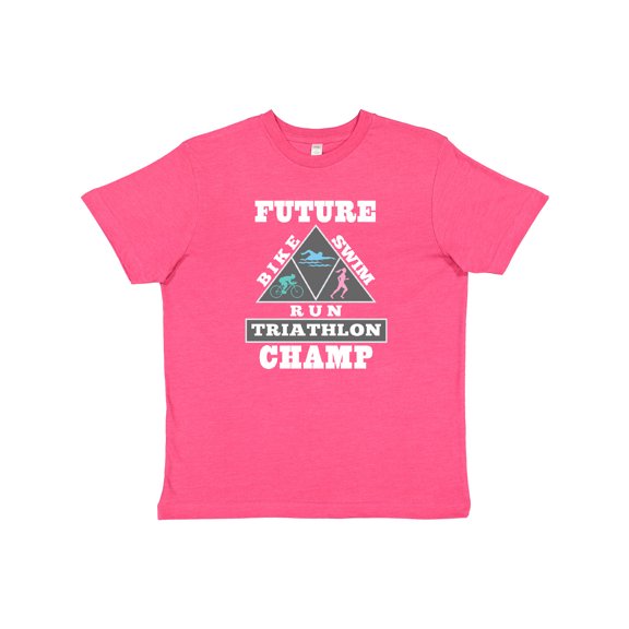 Inktastic Future Triathlon Champ Run Swim Youth T-Shirt