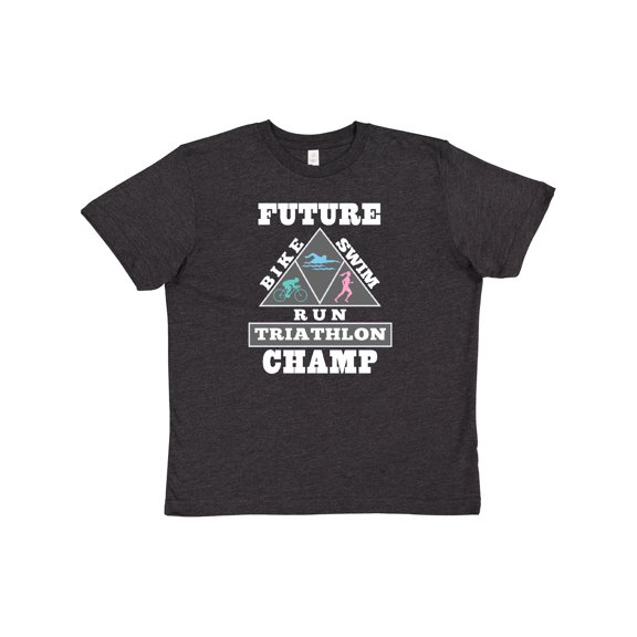 Inktastic Future Triathlon Champ Run Swim Youth T-Shirt