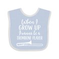 thumbnail image 1 of Inktastic Future Trombone Player Music Boys or Girls Baby Bib, 1 of 4
