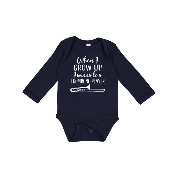 Inktastic Future Trombone Player Music Boys or Girls Long Sleeve Baby Bodysuit