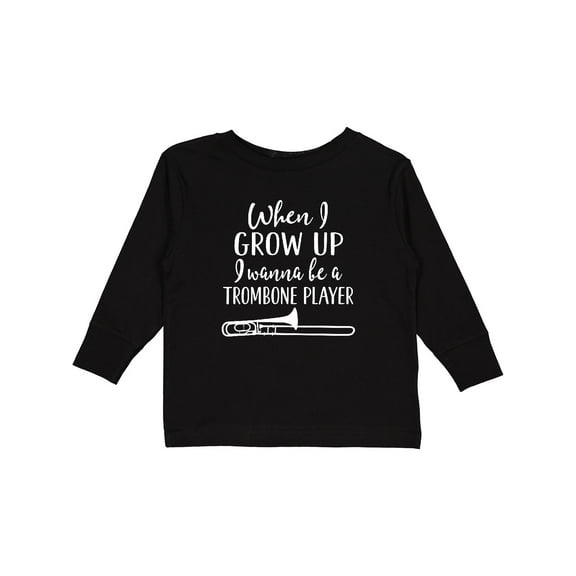 Inktastic Future Trombone Player Music Gift Boys or Girls Long Sleeve Toddler T-Shirt
