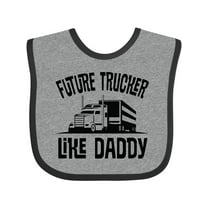 Inktastic Future Trucker Like Daddy Boys or Girls Baby Bib