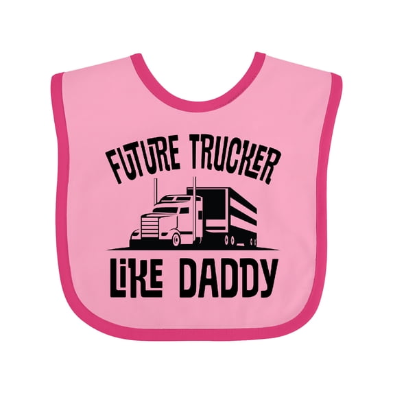 Inktastic Future Trucker Like Daddy Boys or Girls Baby Bib