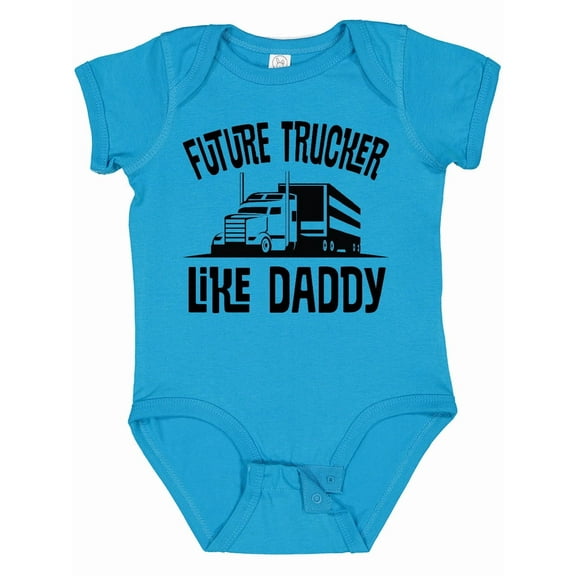 Inktastic Future Trucker Like Daddy Boys or Girls Baby Bodysuit