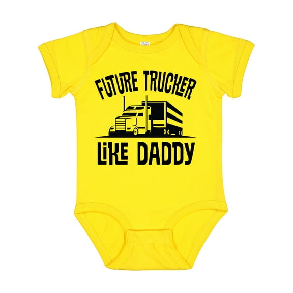 Inktastic Future Trucker Like Daddy Boys or Girls Baby Bodysuit