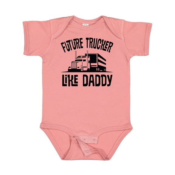Inktastic Future Trucker Like Daddy Boys or Girls Baby Bodysuit