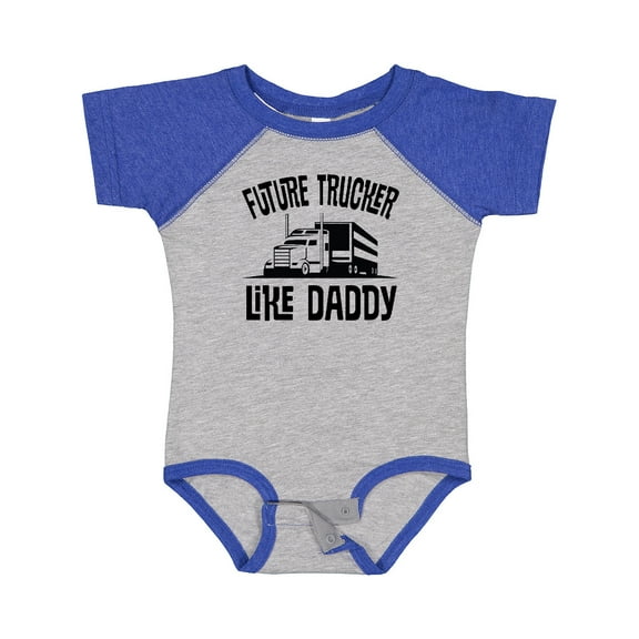 Inktastic Future Trucker Like Daddy Boys or Girls Baby Bodysuit