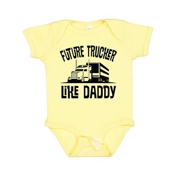 Inktastic Future Trucker Like Daddy Boys or Girls Baby Bodysuit