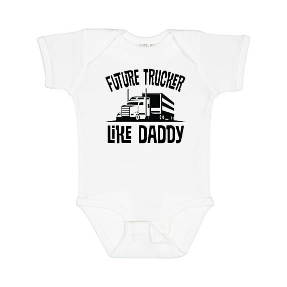Inktastic Future Trucker Like Daddy Boys or Girls Baby Bodysuit