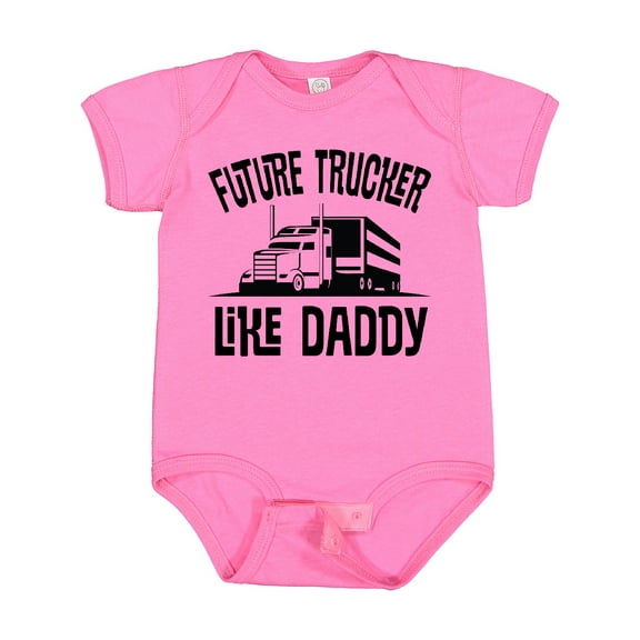 Inktastic Future Trucker Like Daddy Boys or Girls Baby Bodysuit