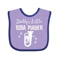 thumbnail image 1 of Inktastic Future Tuba Player (Daddys Little) Boys or Girls Baby Bib, 1 of 4