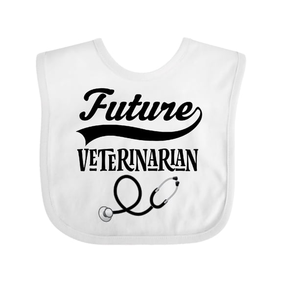 Inktastic Future Veterinarian Boys or Girls Baby Bib
