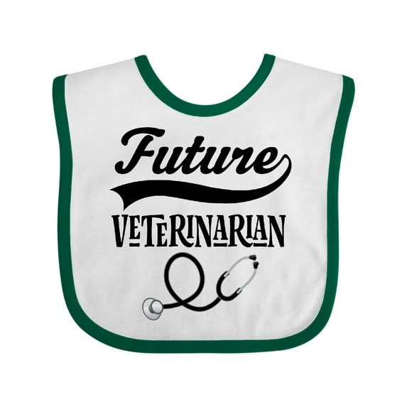 Inktastic Future Veterinarian Boys or Girls Baby Bib