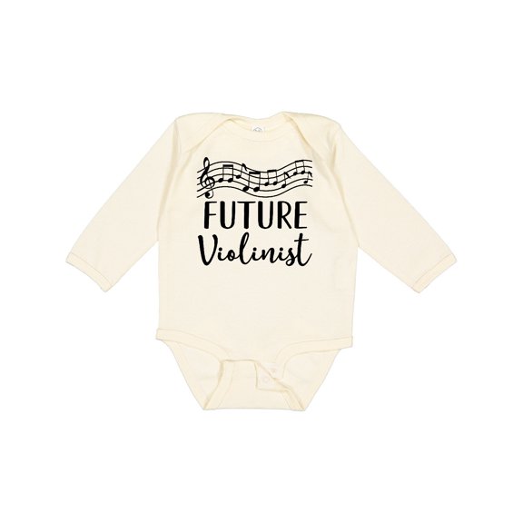 Inktastic Future Violin Player Violinist Boys or Girls Long Sleeve Baby Bodysuit