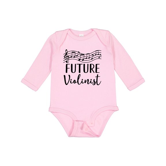 Inktastic Future Violin Player Violinist Boys or Girls Long Sleeve Baby Bodysuit