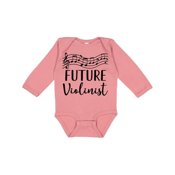 Inktastic Future Violin Player Violinist Boys or Girls Long Sleeve Baby Bodysuit