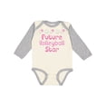 thumbnail image 1 of Inktastic Future Volleyball Star Girls Girls Long Sleeve Baby Bodysuit, 1 of 5