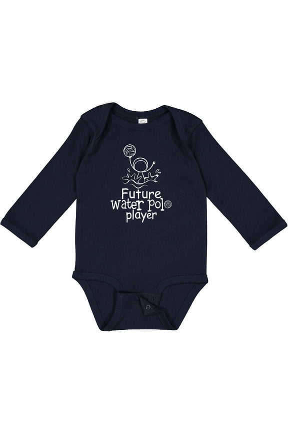 Future Water Polo Player Boys or Girls Long Sleeve Baby Bodysuit