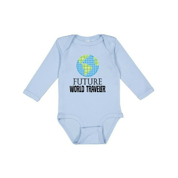 Inktastic Future World Traveler Cute Vacation Boys or Girls Long Sleeve Baby Bodysuit