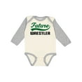thumbnail image 1 of Inktastic Future Wrestler Boys Long Sleeve Baby Bodysuit, 1 of 5