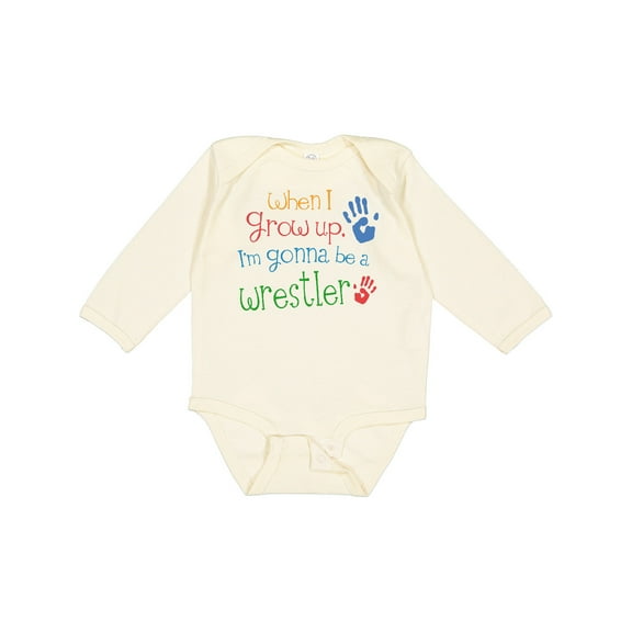 Inktastic Future Wrestler Wrestling Boys Long Sleeve Baby Bodysuit
