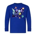 thumbnail image 1 of Inktastic Galaxolotl Cute Purple Space Axolotl Galaxy Design Long Sleeve Youth T-Shirt, 1 of 5