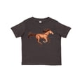thumbnail image 1 of Inktastic Galloping Brown Horse-stylized Illustration Boys or Girls Toddler T-Shirt, 1 of 5