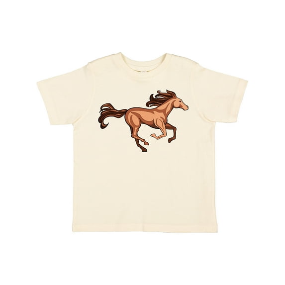 Inktastic Galloping Brown Horse-stylized Illustration Boys or Girls Toddler T-Shirt