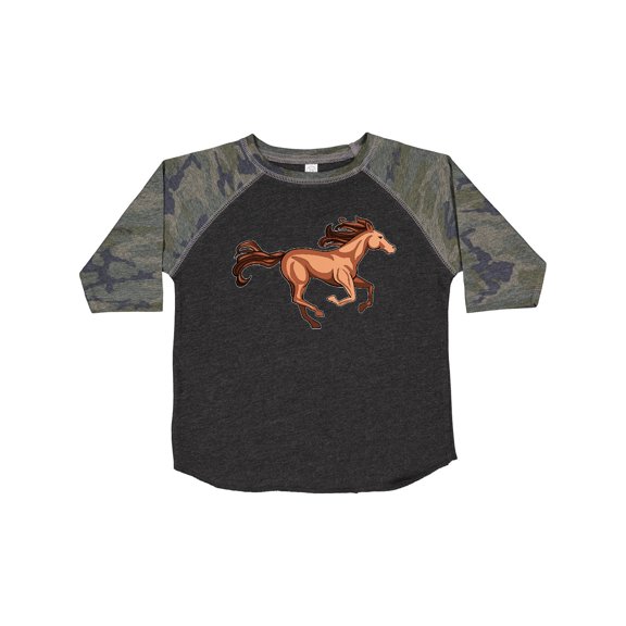 Inktastic Galloping Brown Horse-stylized Illustration Boys or Girls Toddler T-Shirt