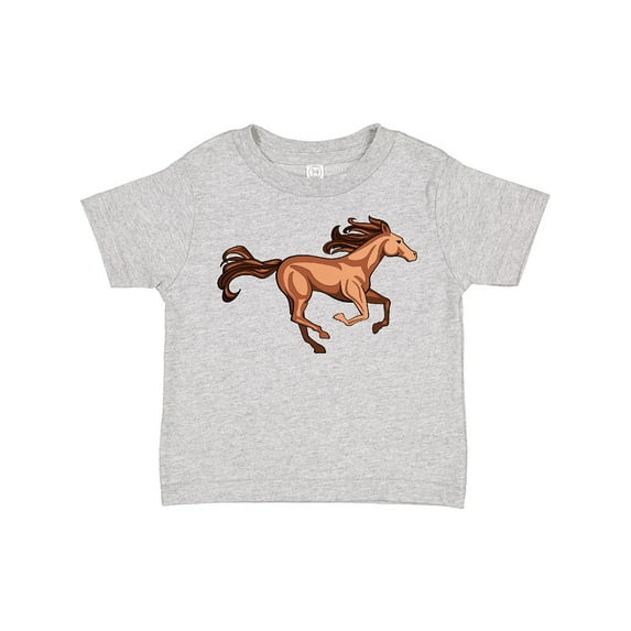 Inktastic Galloping Brown Horse-stylized Illustration Boys or Girls Toddler T-Shirt