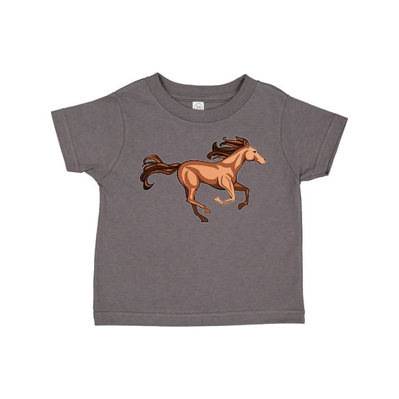 Inktastic Galloping Brown Horse-stylized Illustration Boys or Girls Toddler T-Shirt