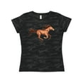 thumbnail image 1 of Inktastic Galloping Brown Horse-stylized Illustration Women's T-Shirt, 1 of 5