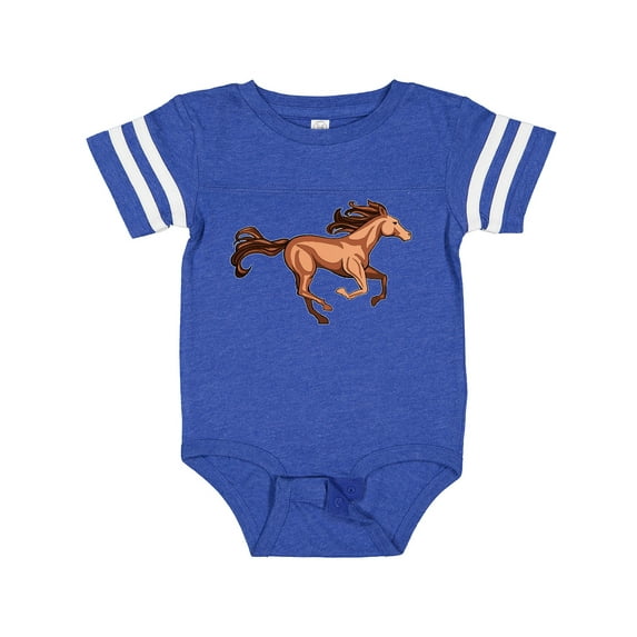 Inktastic Galloping Brown Horse-stylized illustration Boys or Girls Baby Bodysuit