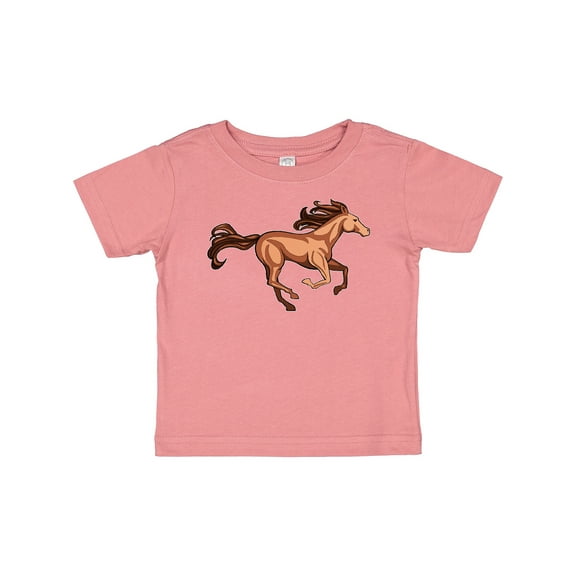 Inktastic Galloping Brown Horse-stylized illustration Boys or Girls Baby T-Shirt