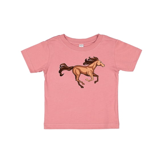 Inktastic Galloping Brown Horse-stylized illustration Boys or Girls Baby T-Shirt