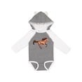 thumbnail image 1 of Inktastic Galloping Brown Horse-stylized illustration Boys or Girls Long Sleeve Baby Bodysuit, 1 of 5