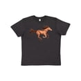 thumbnail image 1 of Inktastic Galloping Brown Horse-stylized illustration Youth T-Shirt, 1 of 5