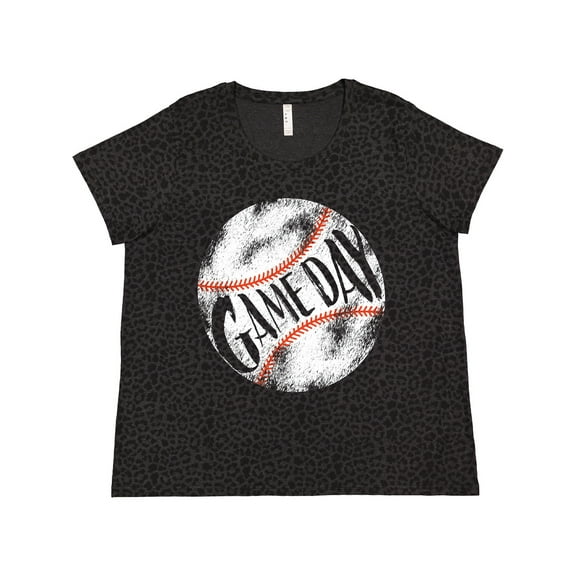 Inktastic Game Day Distressed Baseball Women's Plus Size T-Shirt