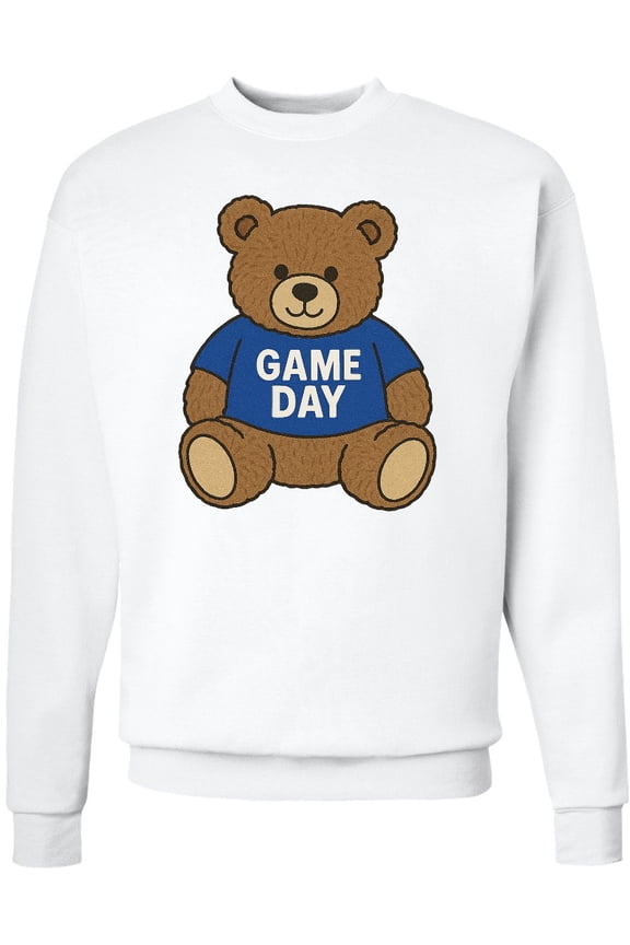 Game Day Teddy Bear Graphic Adult Sweatshirt