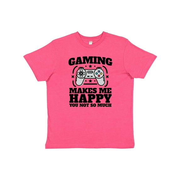 Inktastic Gaming Makes Me Happy Youth T-Shirt