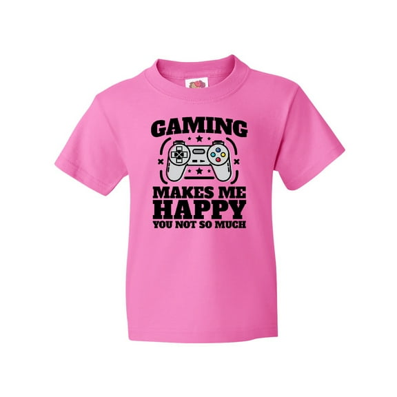 Inktastic Gaming Makes Me Happy Youth T-Shirt