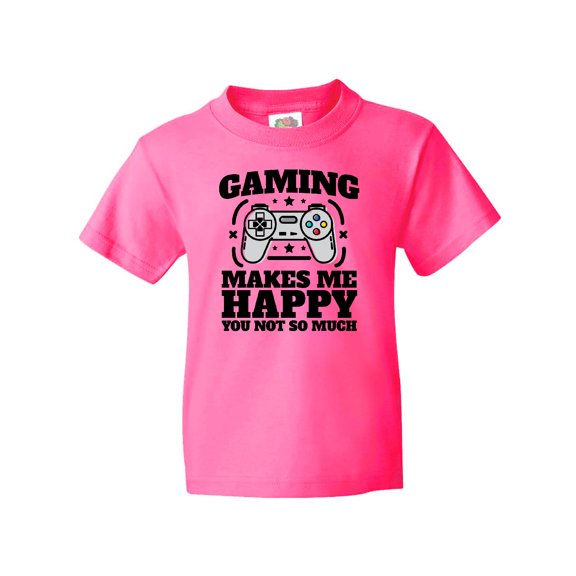 Inktastic Gaming Makes Me Happy Youth T-Shirt