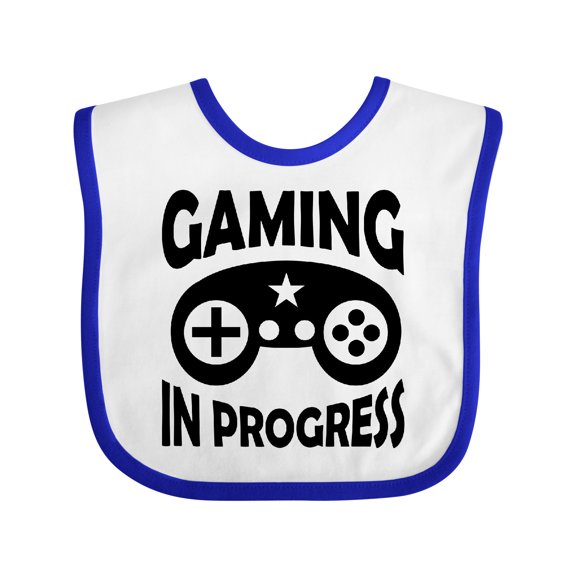 Inktastic Gaming in Progress Gamer Boys or Girls Baby Bib